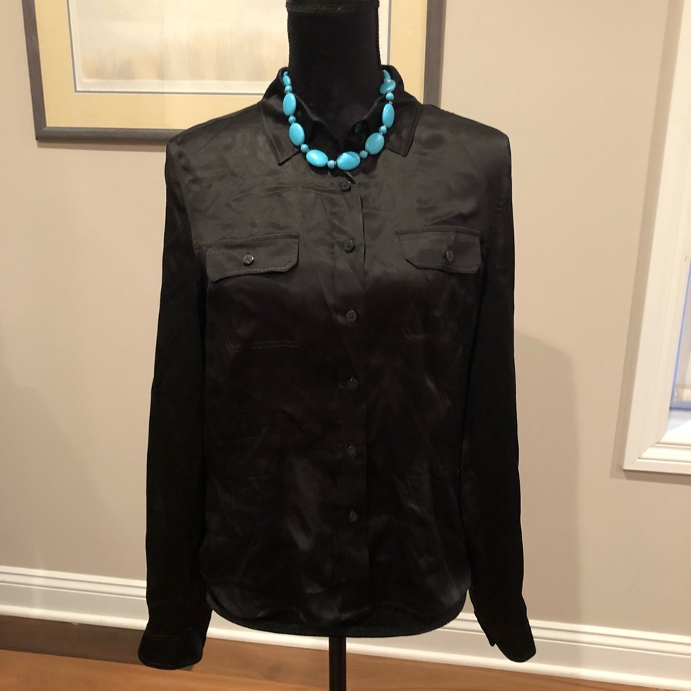 Classic silk blouse, dress up or down.